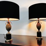 Set of 2 Vintage pineapple Lamps