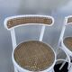 High stools in cane and curved wood 1970-1980