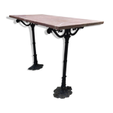 Table de camelot en fonte et marbre