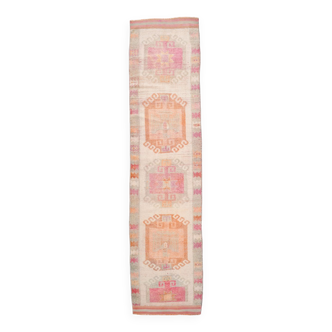 3x12 vintage pastel runner rug, 86x360cm