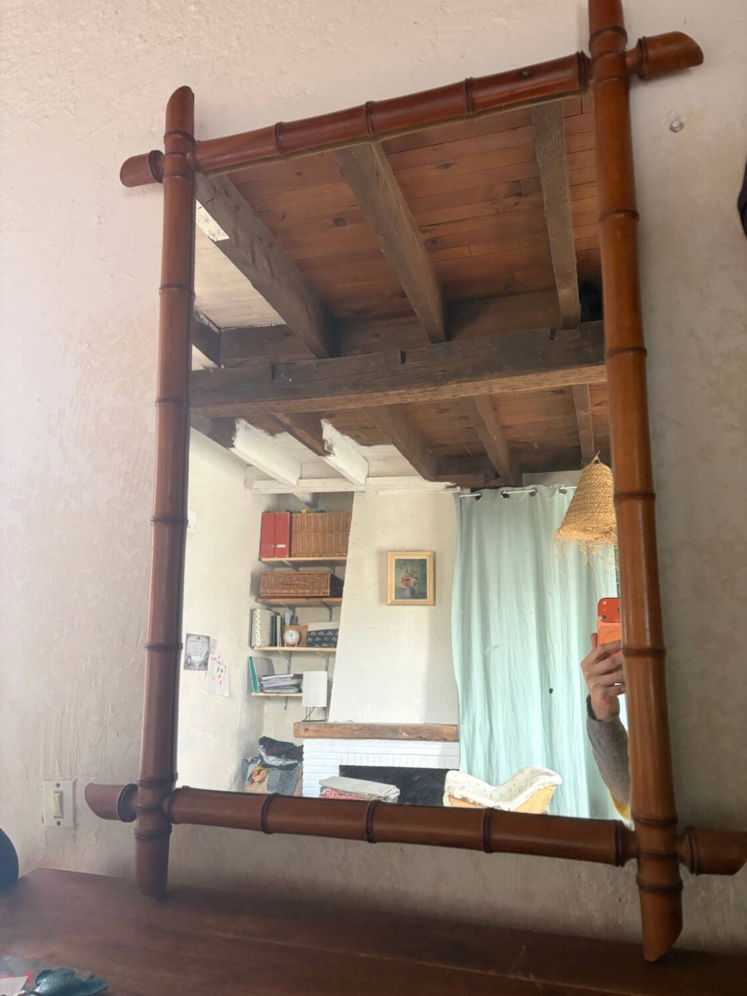 Miroir ancien Bambou