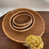 4 ethnic round baskets