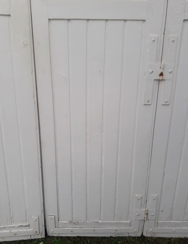 Arched shutters oak louvers H226xW277 4 leaves