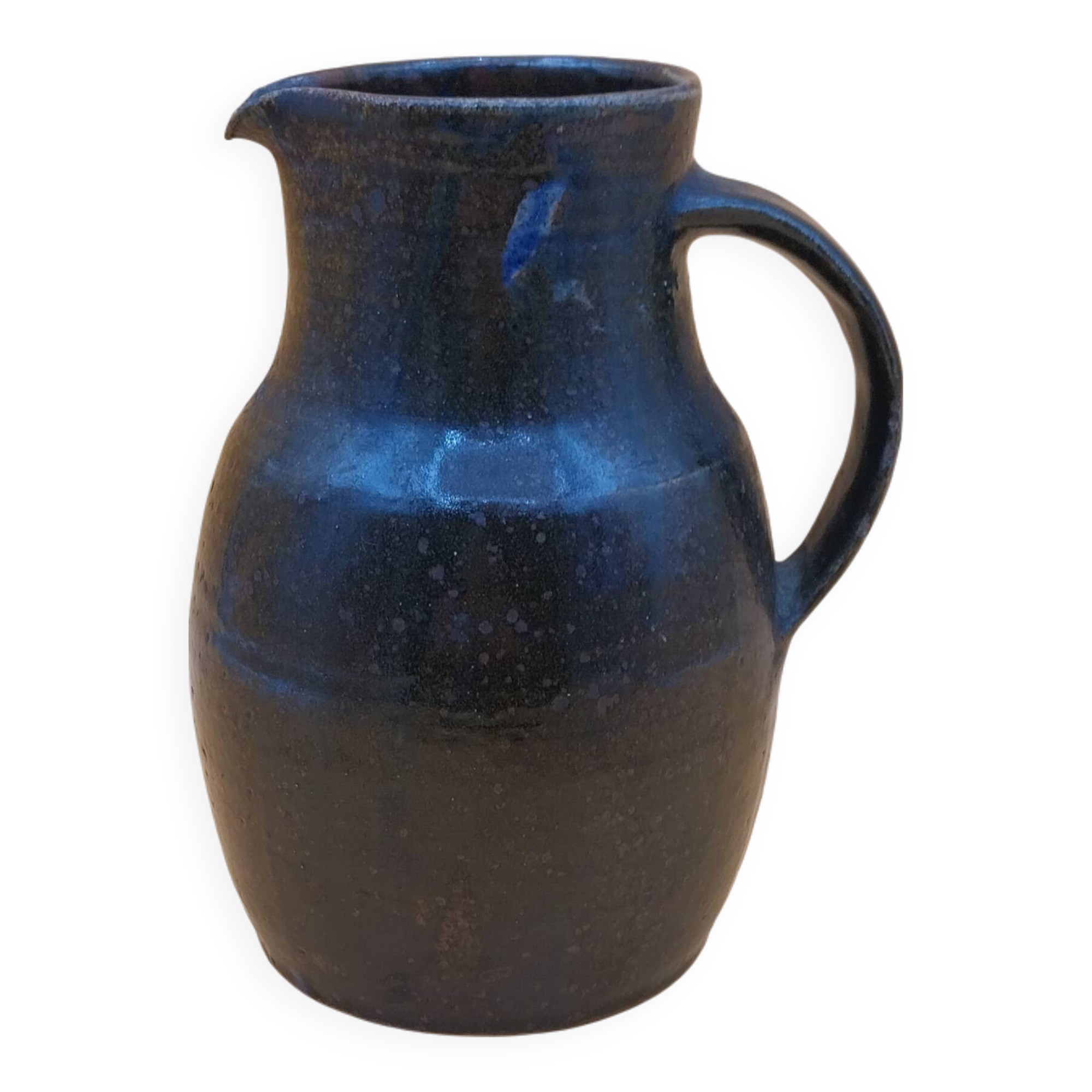 Pichet en grès de Puisaye signé Daniel Raimboux