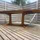 Oval table Baumann, two extensions, rosewood top.