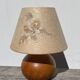 Lampe boule en bois vintage beige