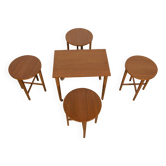 Tables Gigognes Mid-Century par Poul Hundevad pour Novy Domov, Danemark, 1960s, Set de 5