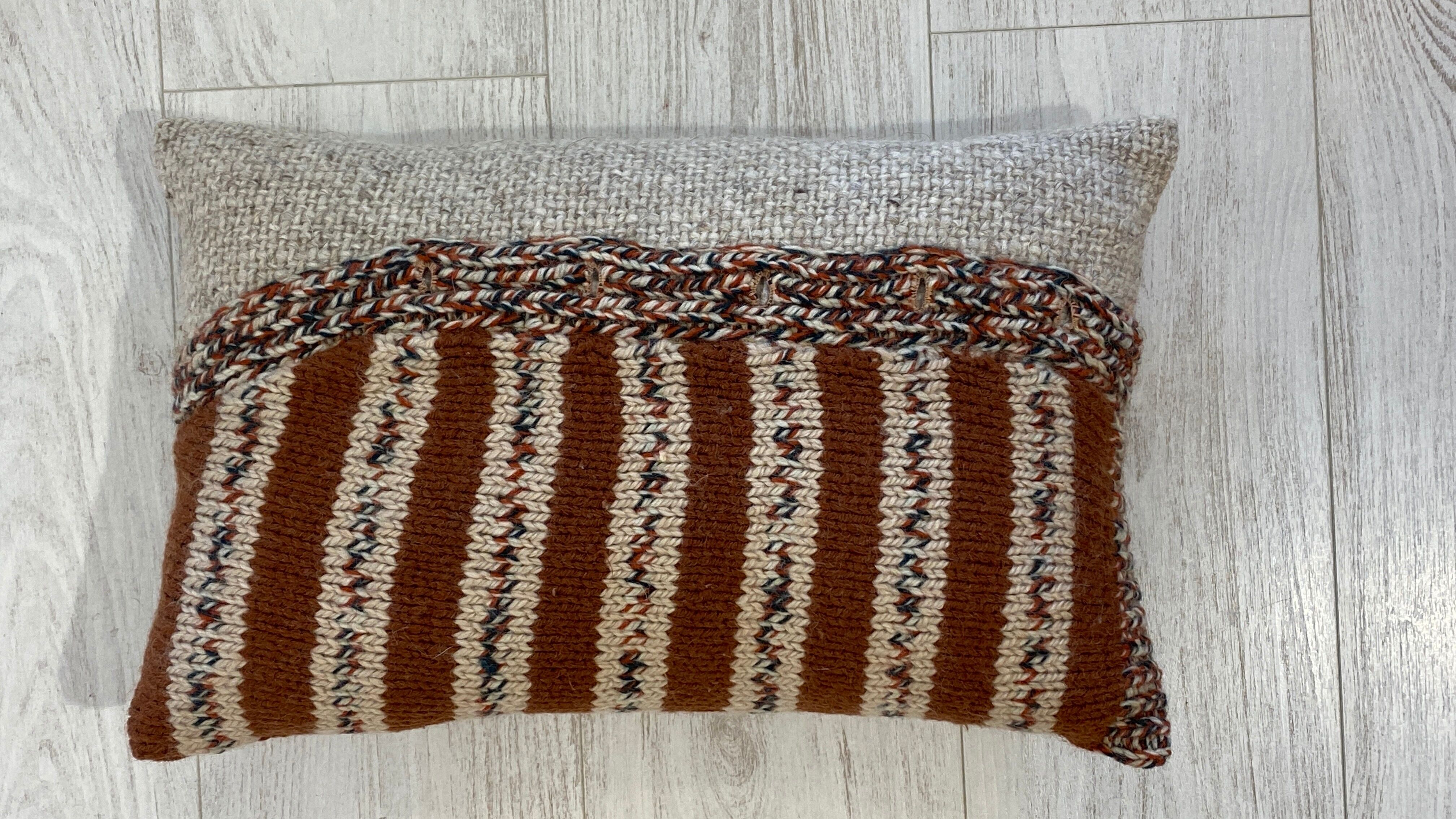 Lot de 2 coussins en tricot de laine
