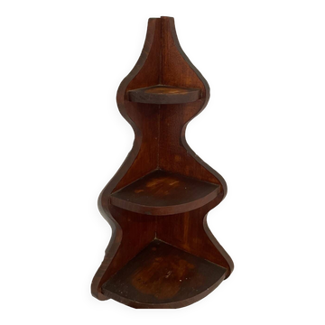 Wooden corner shelf