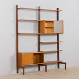 Two bay modular teak wall unit by sven andersen møbelfabrikk, norway, 1960s