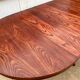 Scandinavian extendable round table in teak lg 115 to 205cm an60