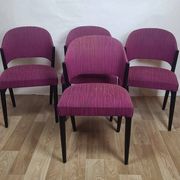 4 vintage chairs in purple fabric