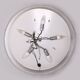 Round Plexiglass Bathroom Mirror by Hillebrand, Large Model, 1960 Germany.