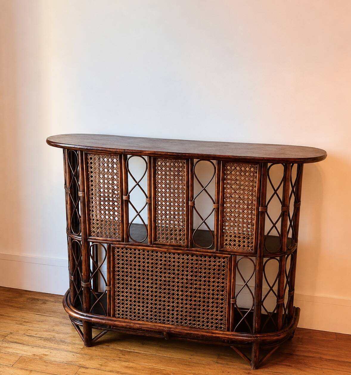 Rattan and cane bar