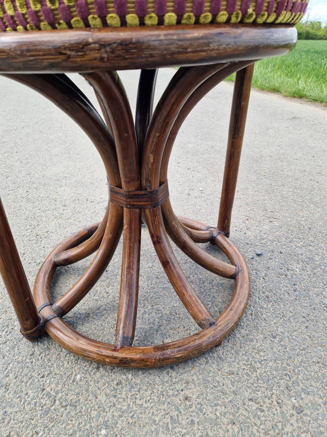 1970s bamboo living room set
