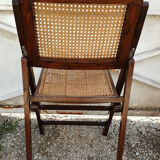4 vintage wood and canning folding chairs