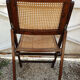 4 vintage wood and canning folding chairs