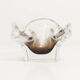Cendrier murano carré 1960 transparent et marron