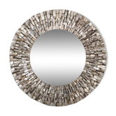 Silver wood mirror - 140cm