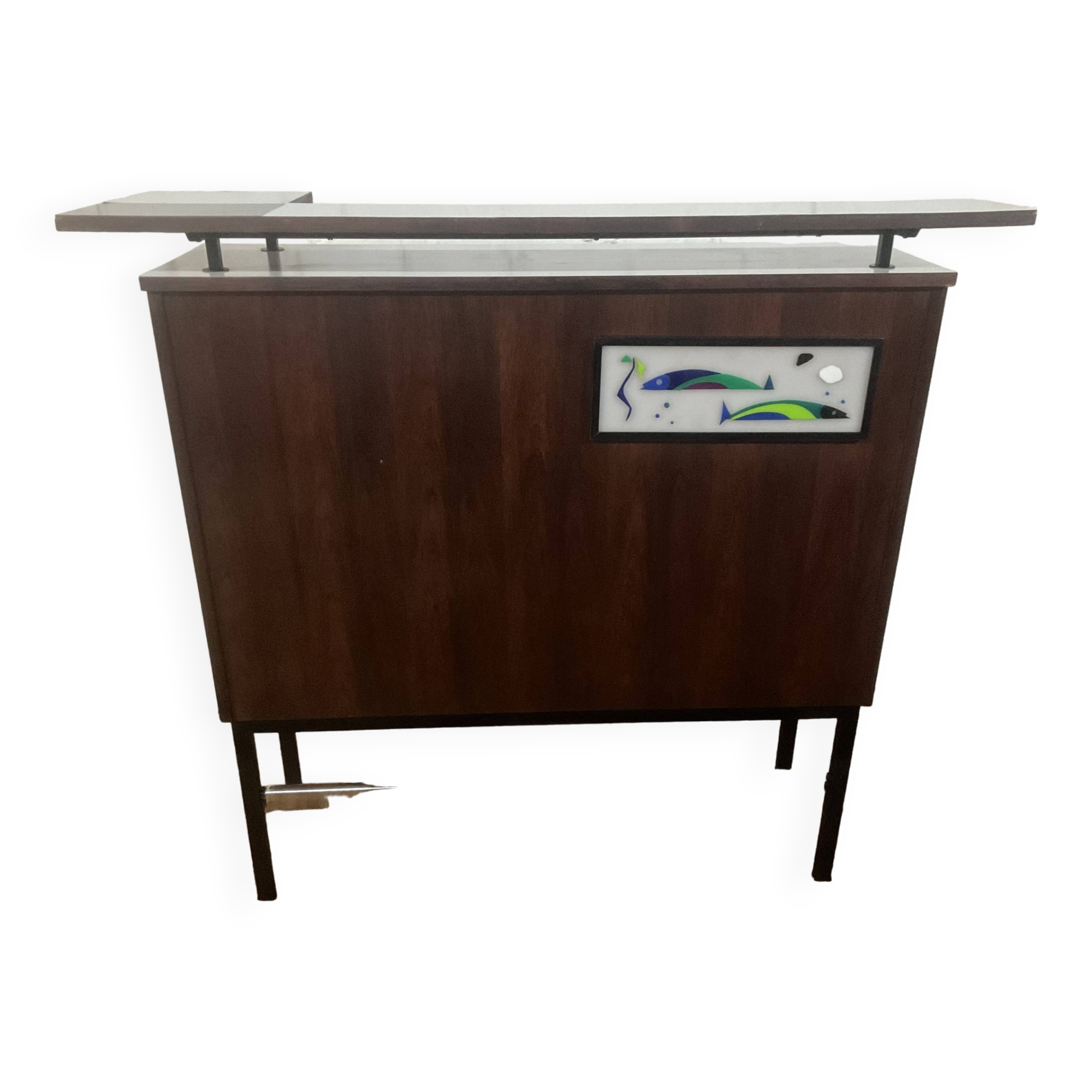 Vintage rosewood bar by Metalform from the 60s