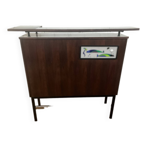 bar en palissandre vintage