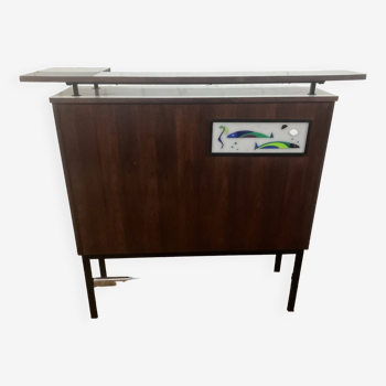 Vintage rosewood bar by Metalform from the 60s