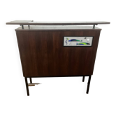 Vintage rosewood bar by Metalform from the 60s