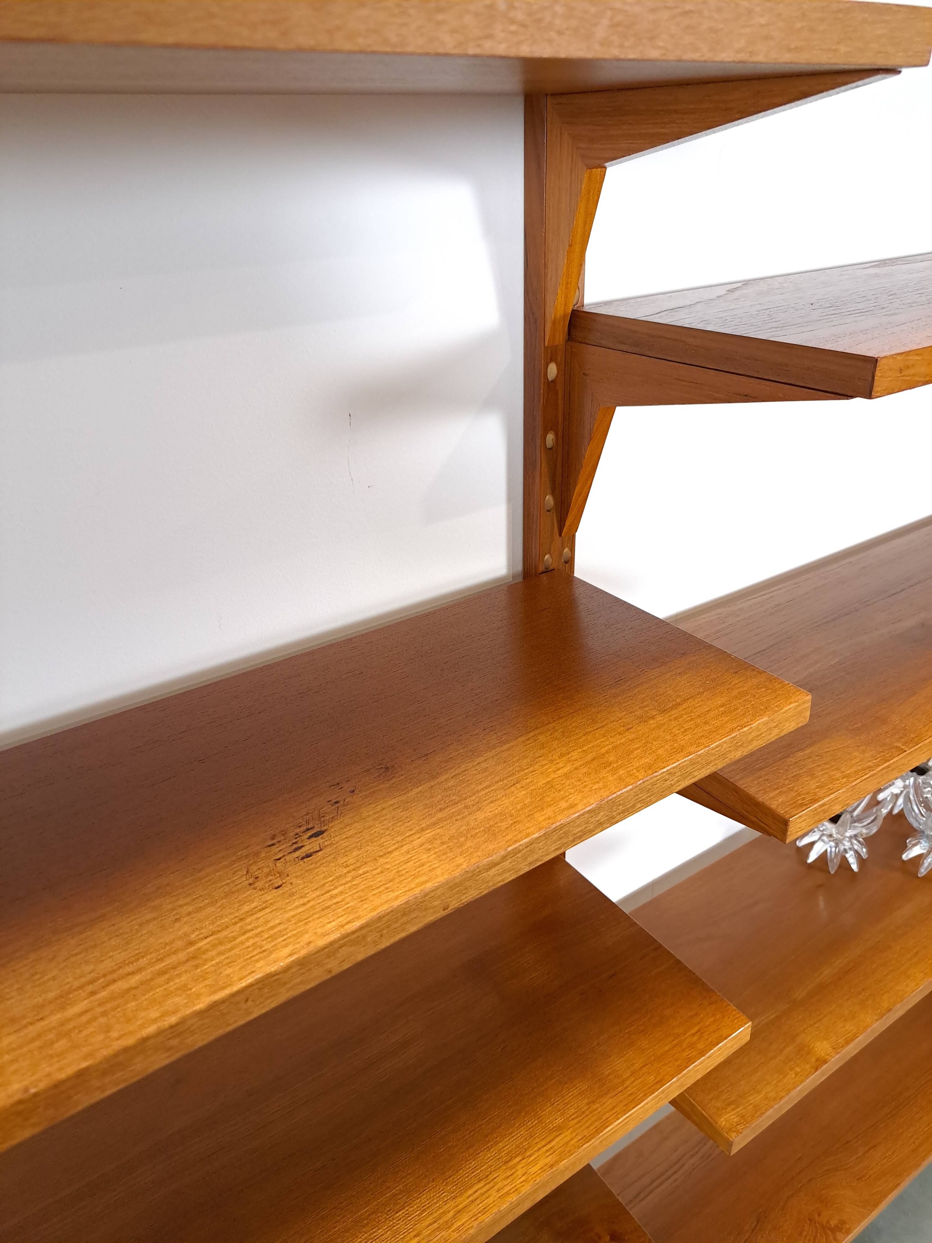 Deens Poul Cadovius Royal System modulair teak wandsysteem Cado