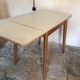 Kitchen table 1960's with extensions, formica and base wood compass