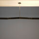 Postmodern hanging lamp in golden metal circa 1980