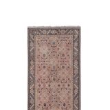 Vintage Turkish Oushak Handwoven Rug 97x417 cm