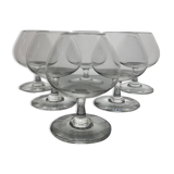6 verres à cognac en cristal de Baccarat