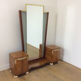 Art deco dressing table with illuminating mirror