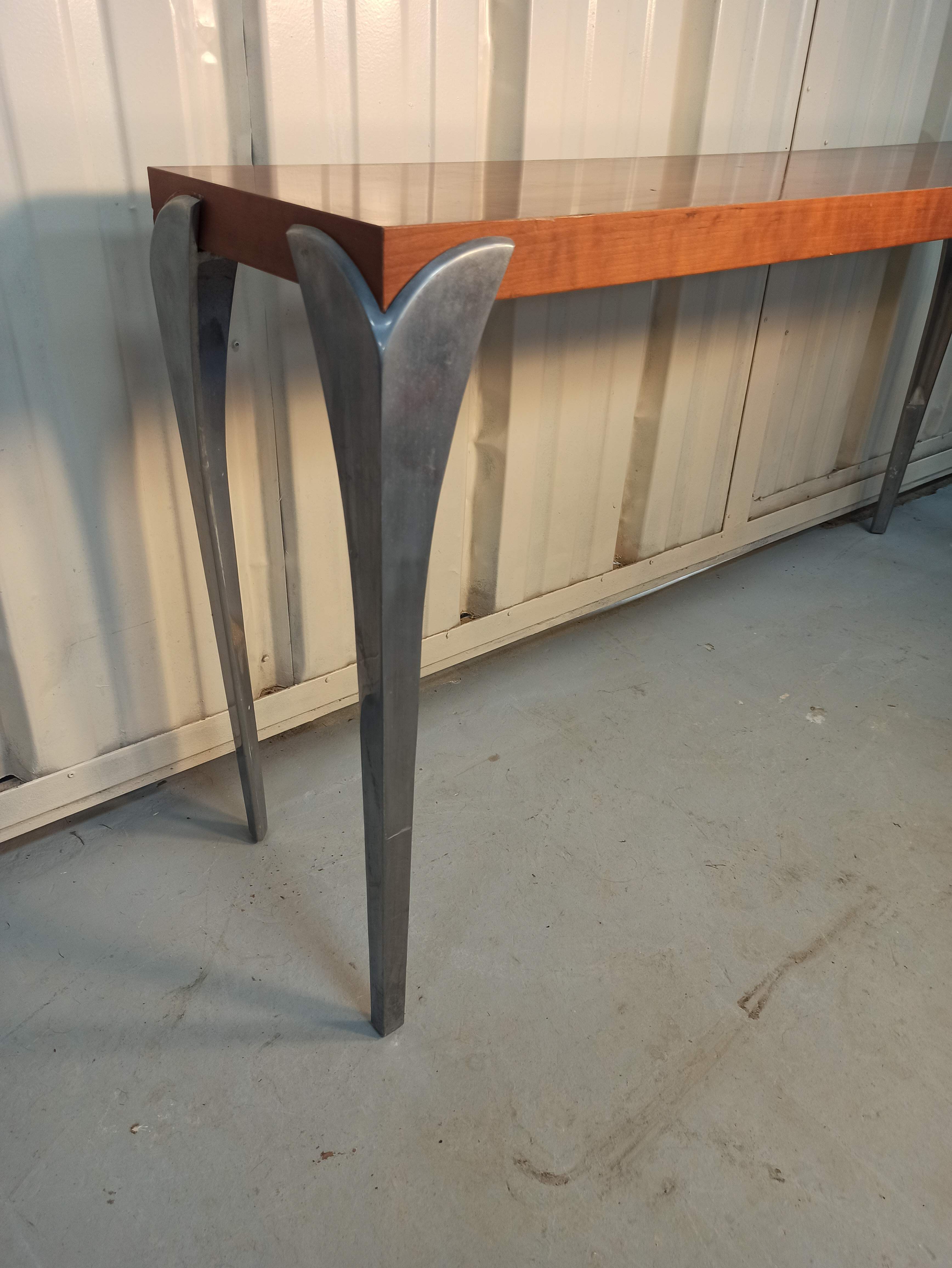 Console BoConcept longue enfilade nordique aluminium alu 70