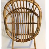 Rocking chair enfant en rotin vintage