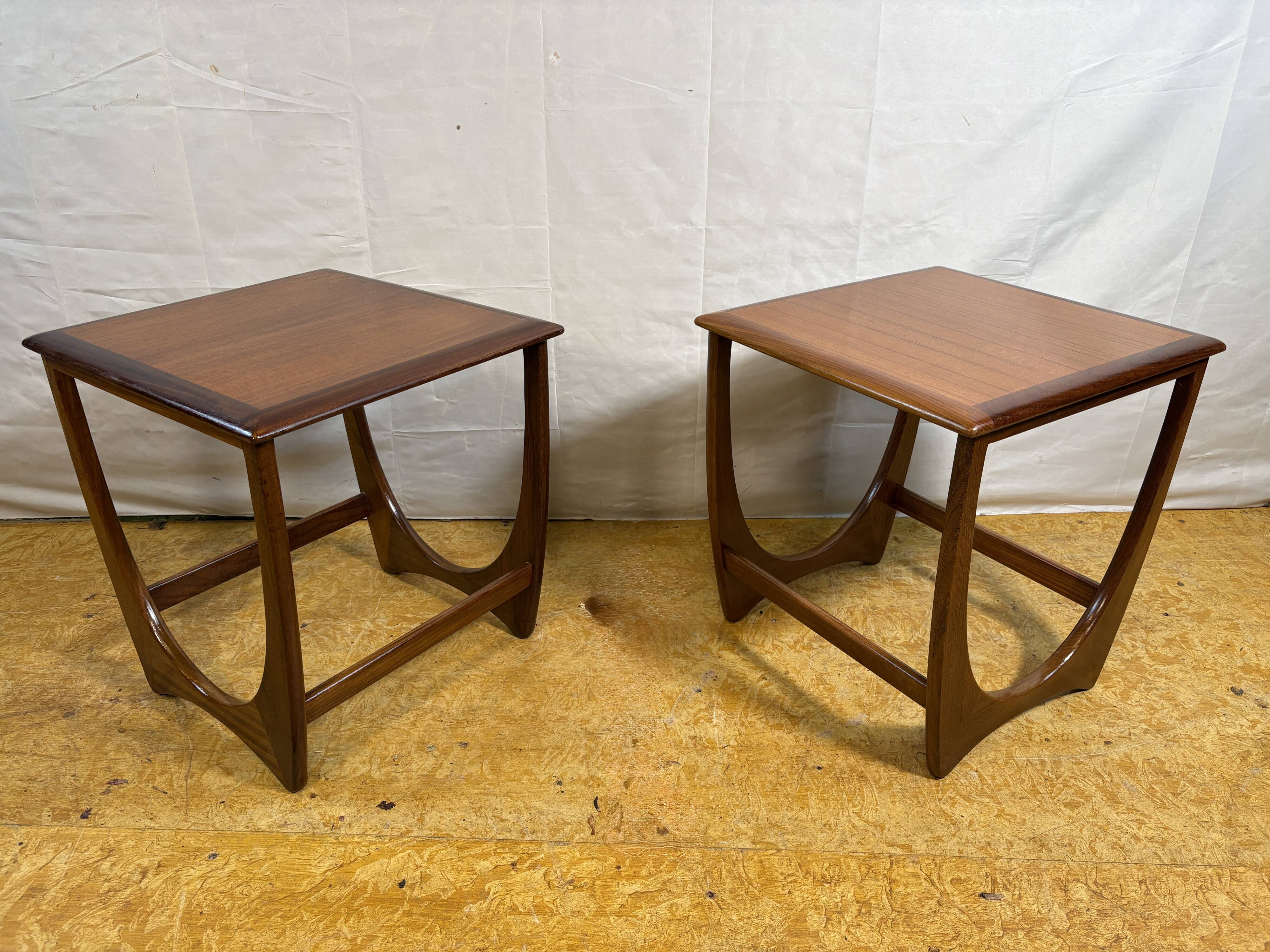 Mid Century Retro Teak Pair of Lamp Tables / Side Tables by G-Plan 1960