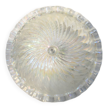 Lovely Italian Iridescent Murano Glass Ceiling Fixture, Murano, 1970