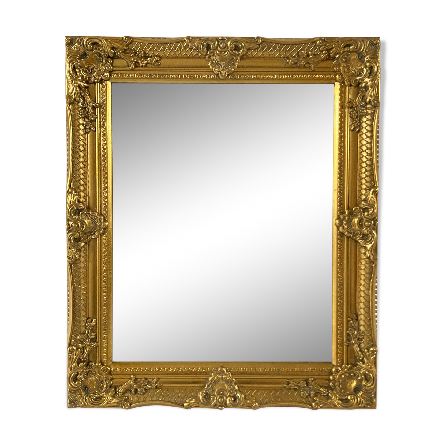Bevelled mirror, Golden Empire style 64x54cm