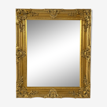 Bevelled mirror, Golden Empire style 64x54cm