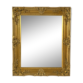 Bevelled mirror, Golden Empire style 64x54cm