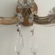 Two-arm crystal light wall light