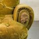 Fauteuil club vintage en tissu vert
