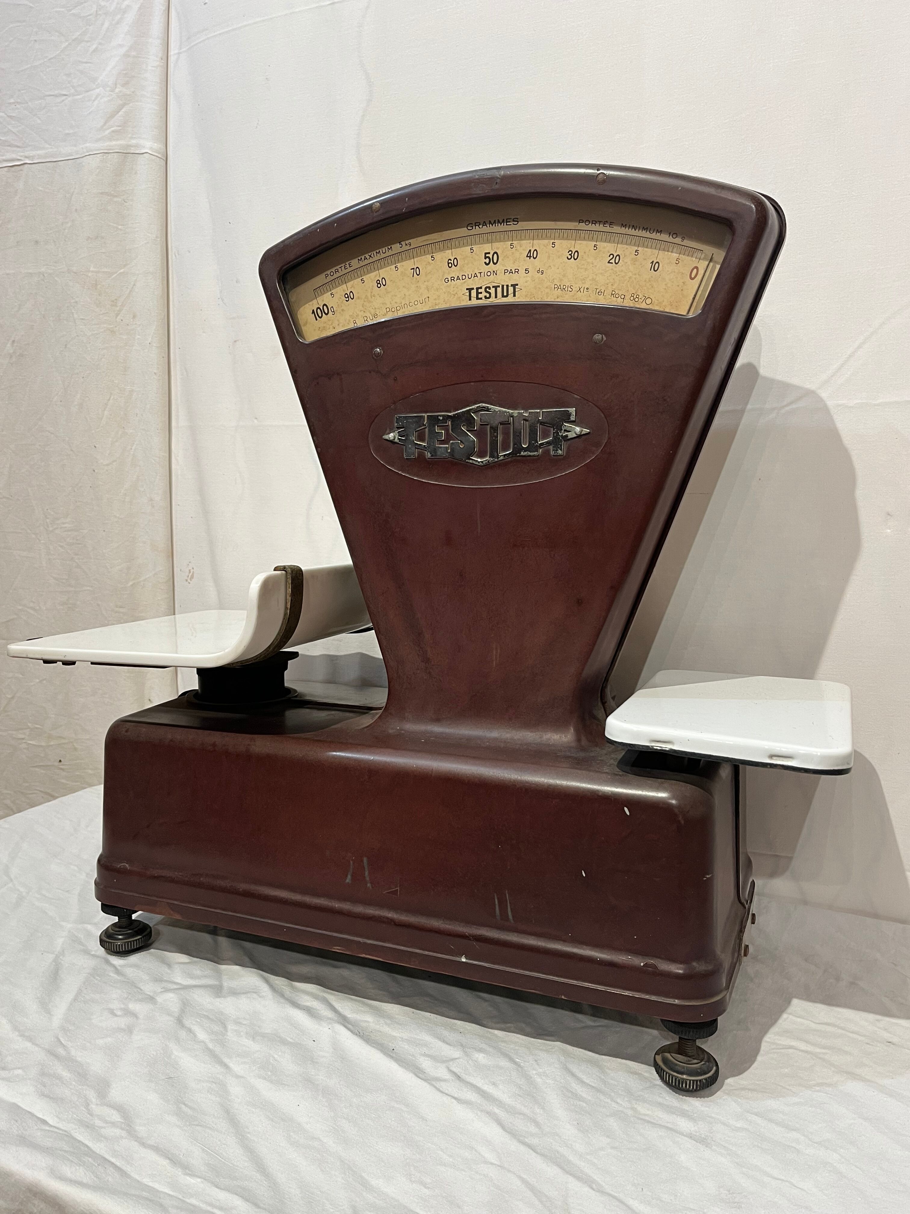 Grocery scale Testud vintage 1950