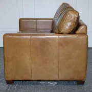 Halo Viscount Two-Seater Sofa in Tanned Leather by Timothy Oulton