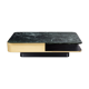 Coffee table lounge marble green brass wide