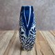 Small antique vase in blue and white earthenware, hand-painted – oriental decoration.