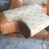 Roche Bobois leather armchair - cognac - 1990