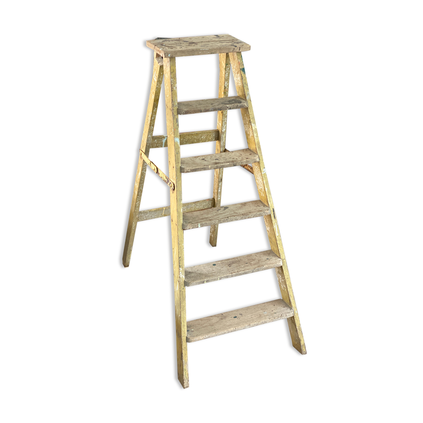 Old wooden painter's stepladder