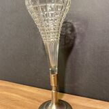 Cone vase, cut crystal bouquet (most certainly baccarat, saint louis ...)