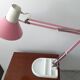 Pink architect office lamp with enamelled cast iron support